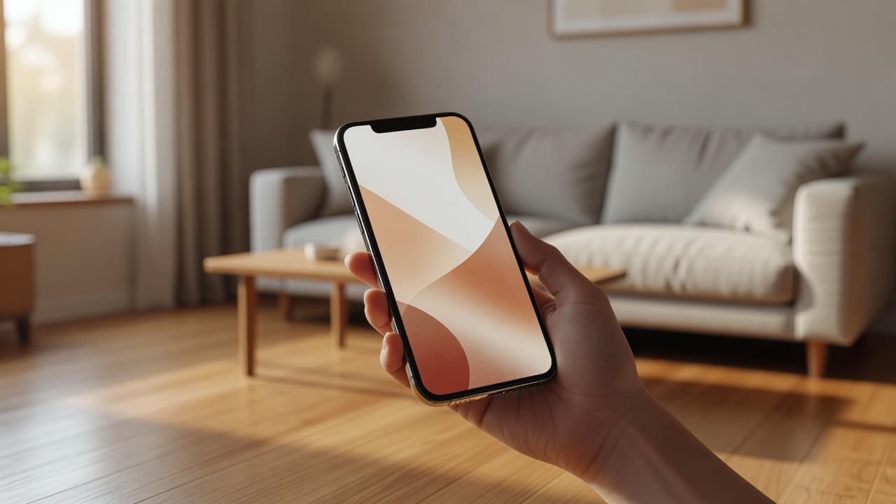 How to redesign an apartment with AI — step-by-step phone screens showing an AI interior design app