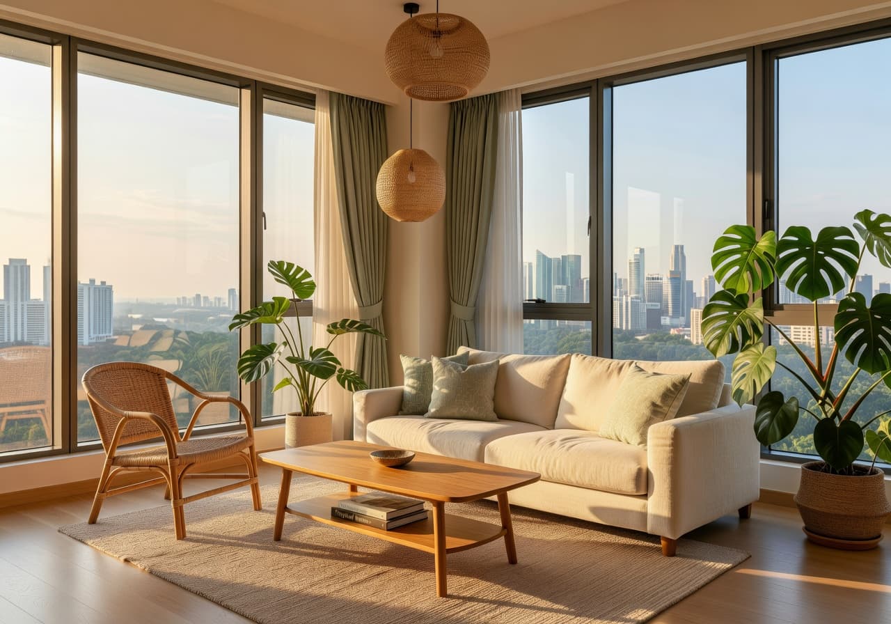 AI condo interior design redesign for a Singapore high-rise apartment